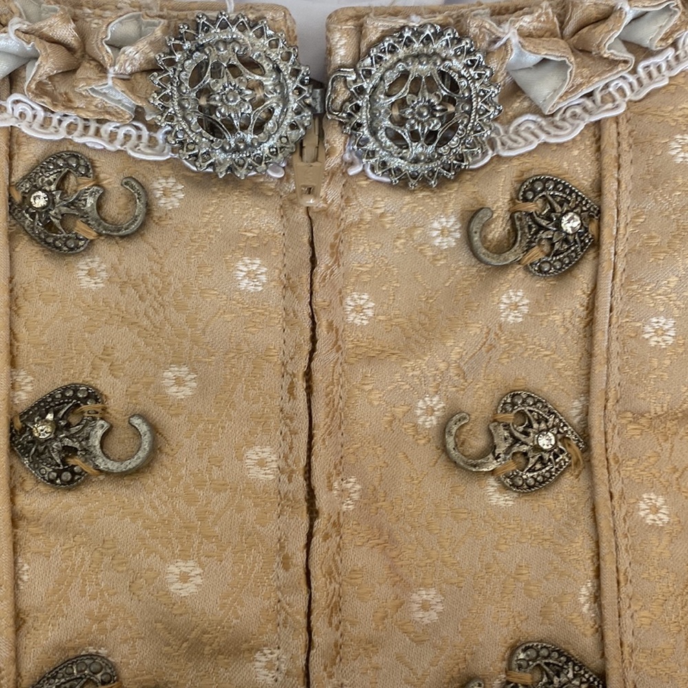 New TEINDL TRACHTEN Girl München Salzburg Dirndl Apron Dress Top 7-8 122 - Picture 5 of 9